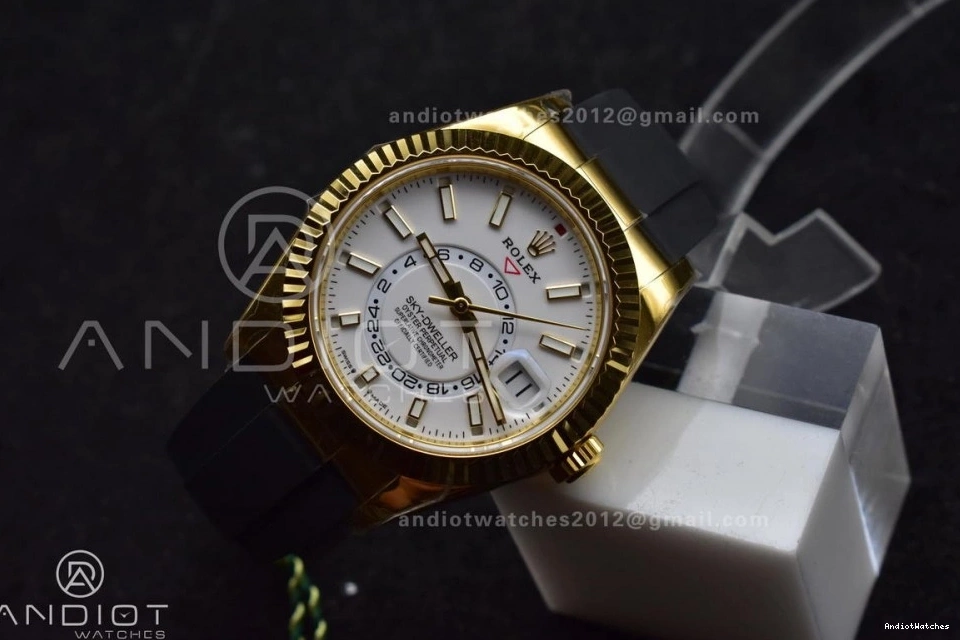 Weight) YG on Best Sky-Dweller 336238 Oysterflex Strap Functional (Gain Dial 1100 1:1 Edition ZF White A23J 0902